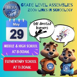 End of the Month Grade Level Assemblies